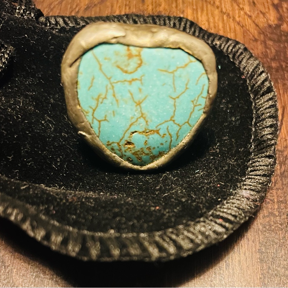 Turquoise Ring Silver Adjustable